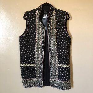 ZARA TRAFALUC Handmade Vest w/ metal details